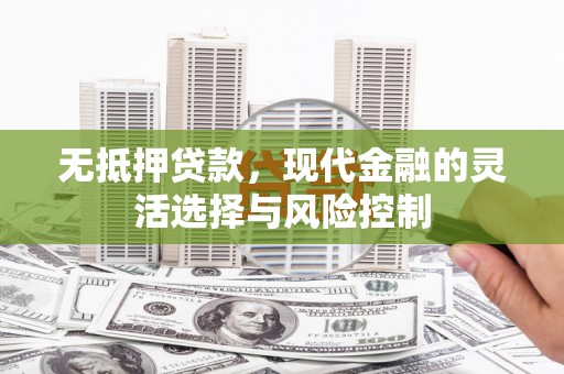 酉阳无抵押贷款，现代金融的灵活选择与风险控制