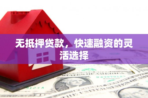 酉阳无抵押贷款，快速融资的灵活选择