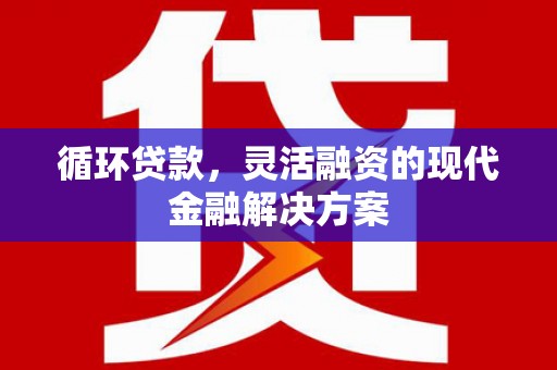酉阳循环贷款，灵活融资的现代金融解决方案