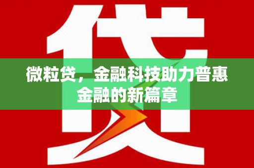 酉阳微粒贷，金融科技助力普惠金融的新篇章