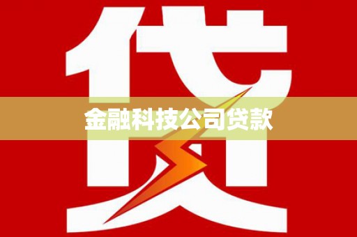酉阳金融科技公司贷款