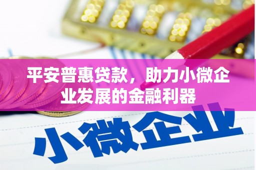 酉阳平安普惠贷款，助力小微企业发展的金融利器
